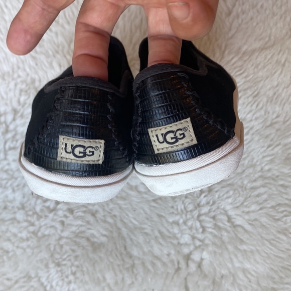 UGG Black Croc Embossed Slip On Sneakers - Picture 7 of 13